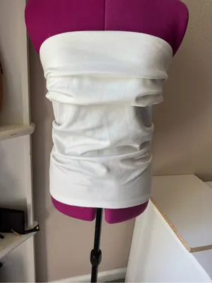Emerson Lang White Strapless Tube Top - Clean Minimal Silhouette thumbnail 6