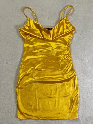 NWT Satin Spaghetti Strap Cowl Neck Bodycon Dress size 4 thumbnail 8