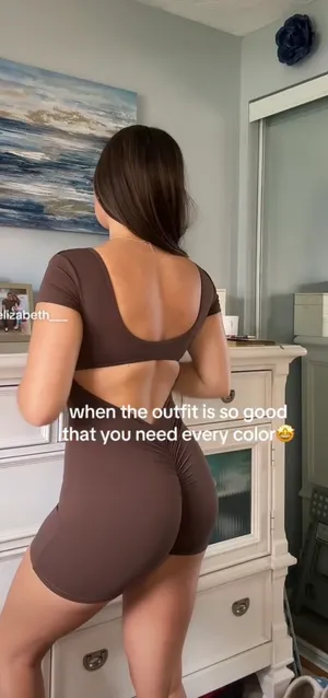 Amazon Brown Athletic Romper thumbnail 2