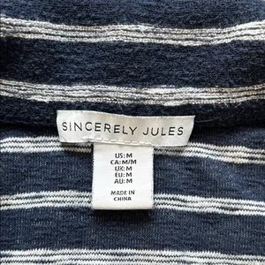 Sincerely Jules Striped Polo in Navy thumbnail 2