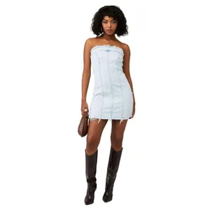 Good American Tube Dress in Indigo453 1 Small Womens Denim Jean Mini thumbnail 1