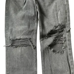 AGOLDE Lana Straight Jeans Black Grey Distressed thumbnail 7