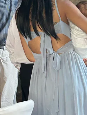 Bridesmaid Azazie Dress Dusty Blue thumbnail 2