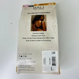 BALI 2-Pack Seamless Wirefree Bras Black/White Shaping Cups NWT Small thumbnail 6
