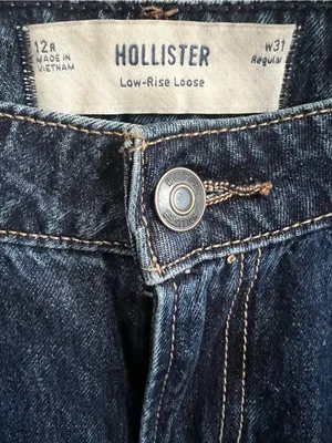 Hollister Women's Dark Blue low-rise -loose Jeans thumbnail 3