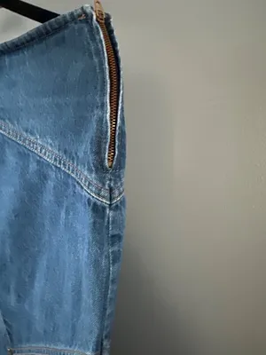 Womens size 8 Sisley Denim Skirt Vintage Y2K Asymmetrical Paneled Made Italy thumbnail 5