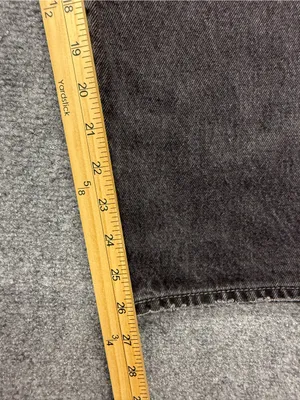 Levi’s Womans 24 Straight Ankle NWT Distressed Black Straight-Leg Jeans thumbnail 7