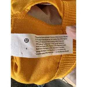 Lululemon Ribbed Train‎ Bra Medium Support, C/D Cups Clementine Size 4 thumbnail 6