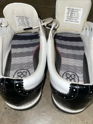 G/FORE Womens Cap Toe Gallivanter Leather Golf Shoes White Black Onyx Size 8 38 thumbnail 6