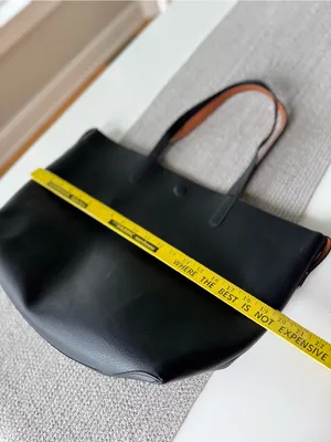 Source Unknown Black Pebbled Vegan Leather Oversized Tote Shoulder Bag thumbnail 6