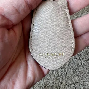 Coach Leather Handbag Purse Tote Bag Outlet Tan Beige thumbnail 4