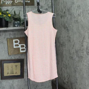 NEW Charter Club Floral Tank Sleep Shirt 100181258MS Gingham Coral Orange XS thumbnail 3