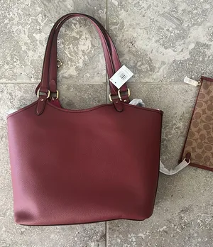 Coach Polished Pebble Leather Restored Day Tote in Brass/Brick Red, New +DustBag thumbnail 9