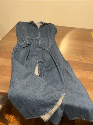 GREY LAB Blue Denim Wide-Leg Jumpsuit thumbnail 2