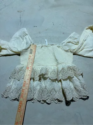 American Eagle Women’s Ivory Lace Tiered Peasant Top XS boho thumbnail 4