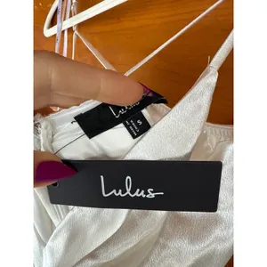 NWT Lulus Happily Yours Ivory Satin Skater Mini Dress Party Cocktail LWD Size S thumbnail 4