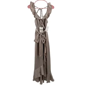 Show Me Your Mumu Dress Extra Small Samantha Ruffle NWT Show Me The Ring Satin thumbnail 5