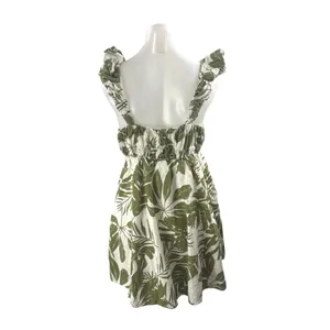 Abercrombie & Fitch Tropical Strappy Mini Tank Babydoll Flare A-Line Dress Sz L thumbnail 3