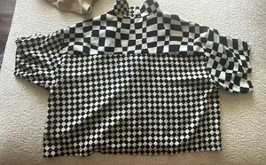 Dee Elly checkered cropped top   thumbnail 1
