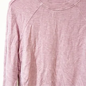 Lululemon Close Comfort‎ Crewneck Heathered Pink Bliss Pullover thumbnail 2