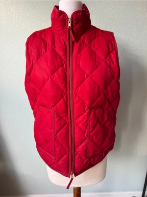 J.Crew Excursion Quilted Down Vest
Red Full Zip Sleeveless thumbnail 2