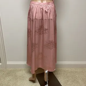 NWT fab’rik Pink Dallas Floral Slit Midi Skirt size S thumbnail 8