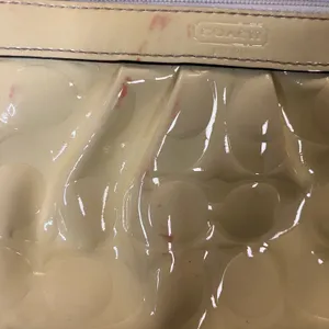 Coach Yellow Patent Leather Signature Print Wristlet thumbnail 2