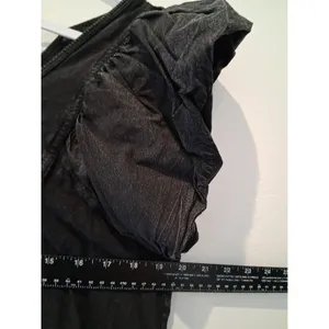 Daily Practice Anthropologie Malibu Creek Dress Cotton Ruffle Black measures Med thumbnail 6