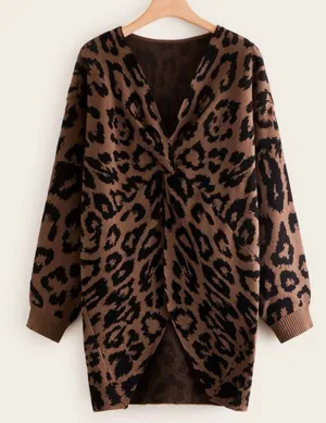 Leopard Twist Front Sweater  thumbnail 1
