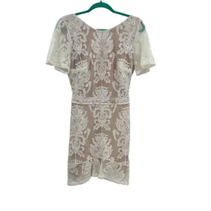 For Love & Lemons San Marcos Mini Dress Lace Ivory White Size‎ Medium thumbnail 3