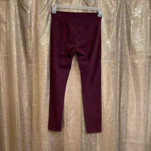 Aerie Play Chill Move maroon cotton/poly blend leggings, M thumbnail 2