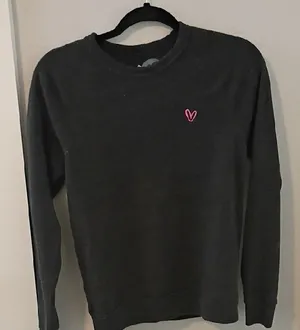 Women's Gray Sweater with Pink Logo Size XS thumbnail 1