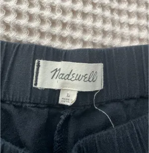madewell black linen shorts thumbnail 2