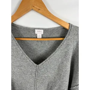 Auden V Neck Relaxed Fit Sweater Grey Size Small thumbnail 2