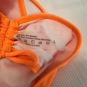 Vibrant Orange Bikini with Adjustable Tie Closures Size L thumbnail 4