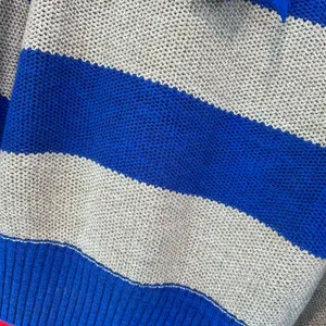 Free People Sweater Oversized Nautical Blue Beige Stripe SZ Sm Office Relaxed thumbnail 7