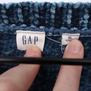 Gap Sweater Women XL Blue Velvet Chenille Long Sleeve Super Soft V-Neck Pullover thumbnail 5