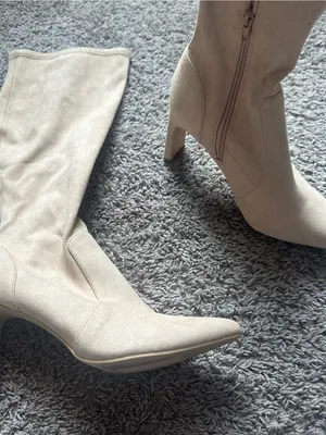 Abound Knee-High Pointed Toe Stretch Boots in Light Taupe thumbnail 3