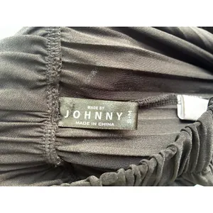 Made By Johnny Wide Leg Pleated Pants Black S/M thumbnail 4