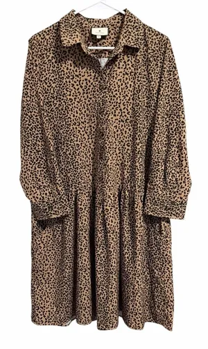 Tuckernuck Leopard Print Hayes‎ Dress Brown Women's Size XL thumbnail 1