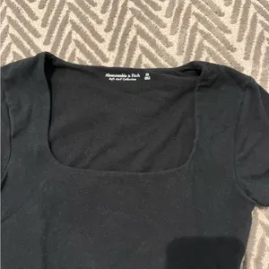 Abercrombie & Fitch Black Scoop Neck Bodysuit - Soft A&F Collection thumbnail 4