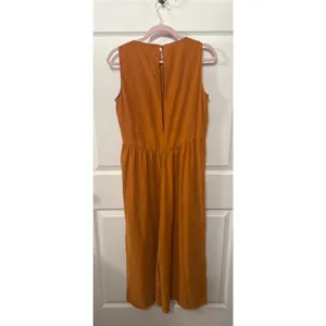 ASOS Minimal Jumpsuit with Ruching Detail and Keyhole Back in Mustard, 2 thumbnail 9
