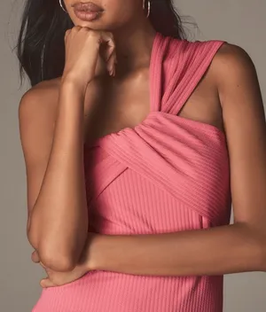 Anthropologie Porridge Antonia Twist-Front Ribbed Maxi Dress, Size XS thumbnail 2