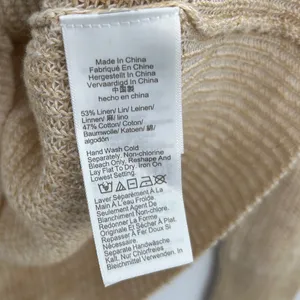 J.Crew Womens Tan Linen Cotton Knit V-Neck Button Cardigan Sweater Size M‎ thumbnail 6