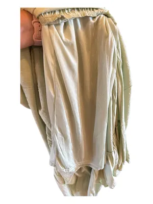Smocked Bodice Light Sage Maxi Dress with Ruffle Sleeves thumbnail 5