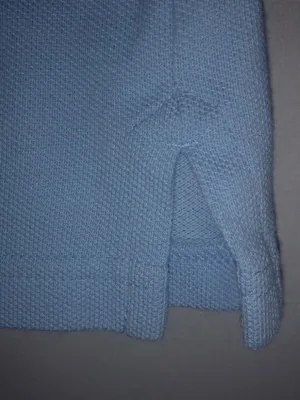 Brooks Bros M Baby Blue Knit Cotton Top thumbnail 2
