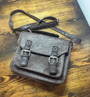 Mossimo Brown Embossed‎ Crossbody Purse thumbnail 1