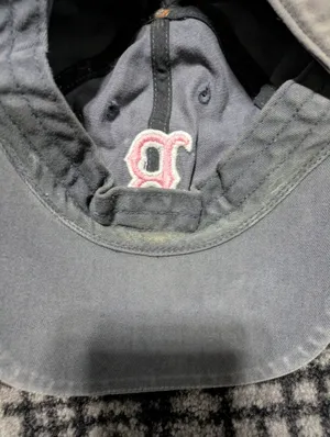 '47 Twins MLB Boston Red Sox Gray Adjustable Baseball Cap Pink thumbnail 4