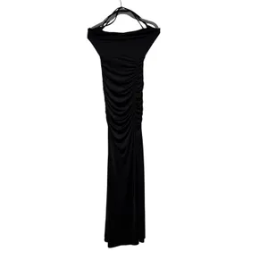 Windsor Black Ruched Bodycon Dress Size S thumbnail 2