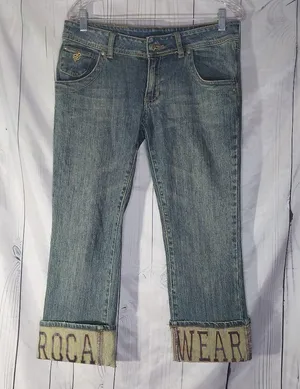 Rocawear Y2K 90's Denim Capri Size 11 thumbnail 1
